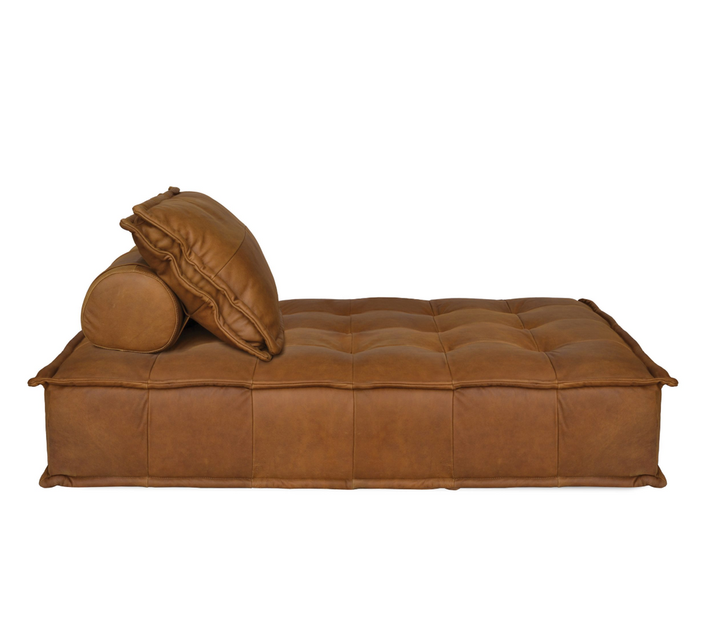 Alex Double Lounger – Cognac Leather