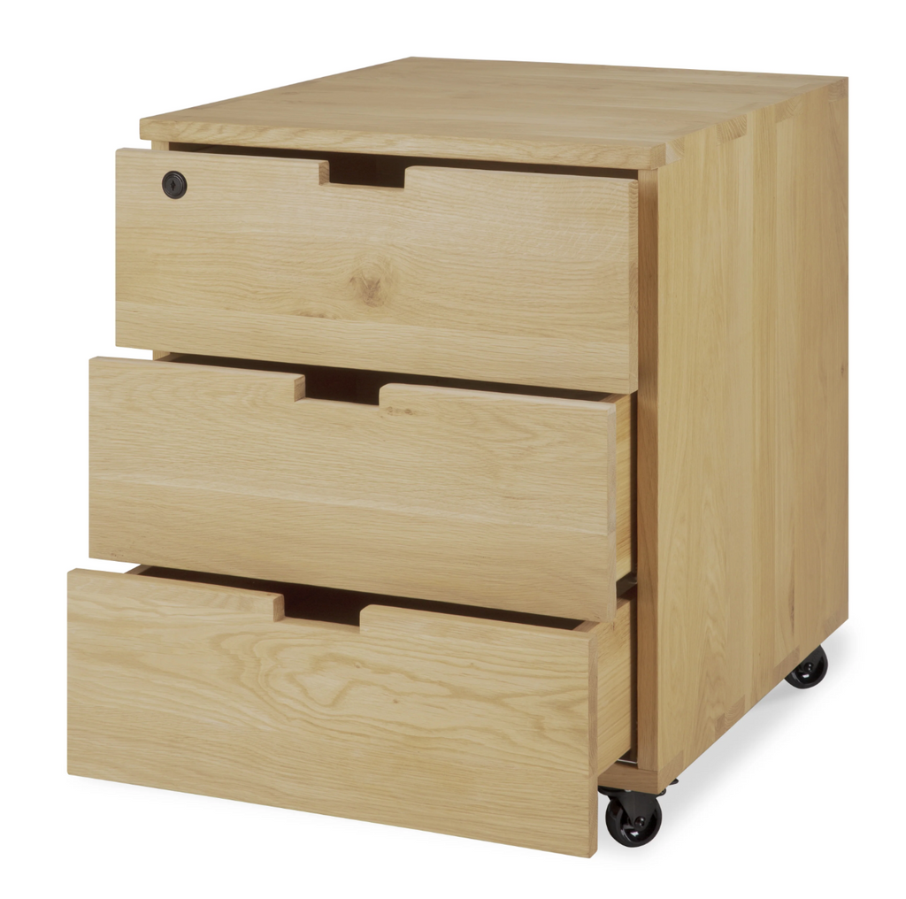 Ethnicraft Oak Billy Drawer Unit with Keylock