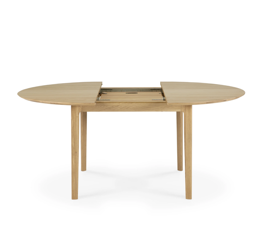 Ethnicraft Bok Round Extension Dining Table 129-179