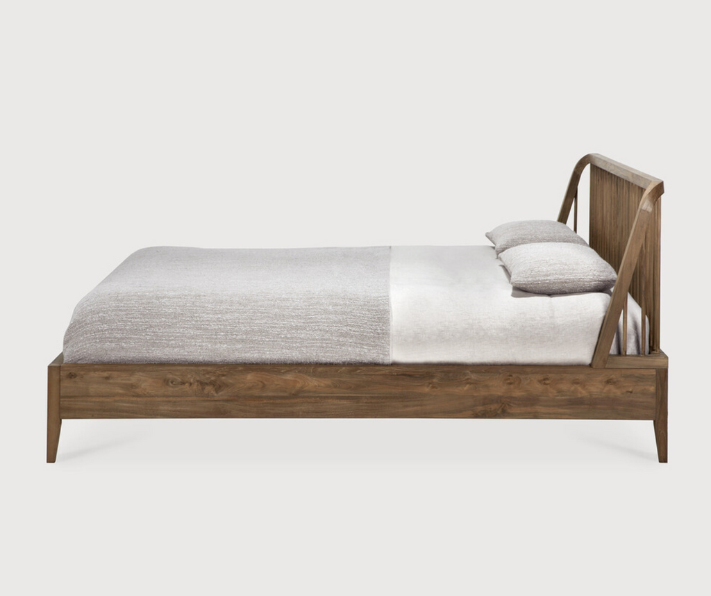 Teak Spindle Bed - Queen