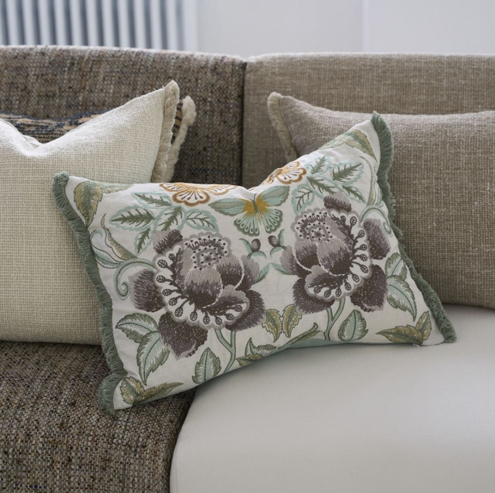 Isabel la Embroidered Cameo Cushion