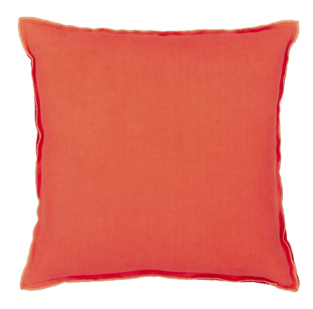 Brera Lino Nasturtium & Papaya Cushion