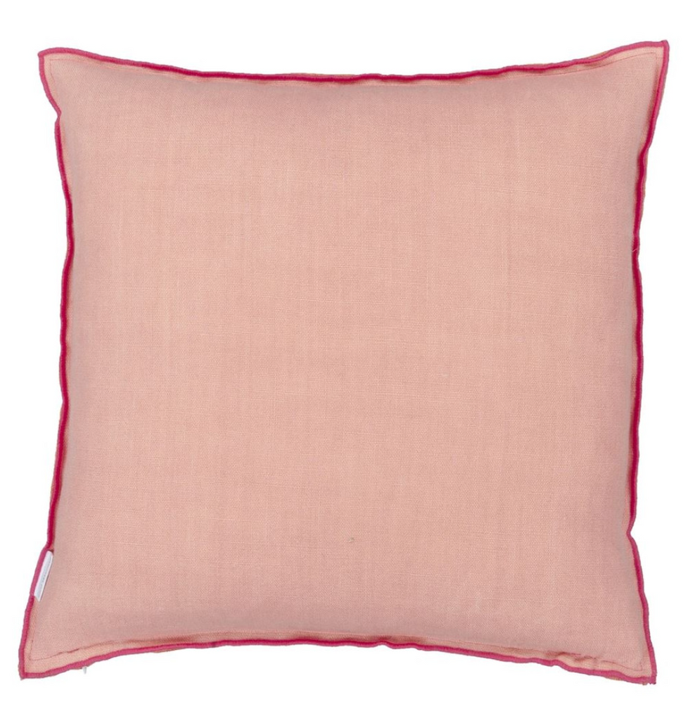 Brera Lino Hibiscus & Peach Cushion