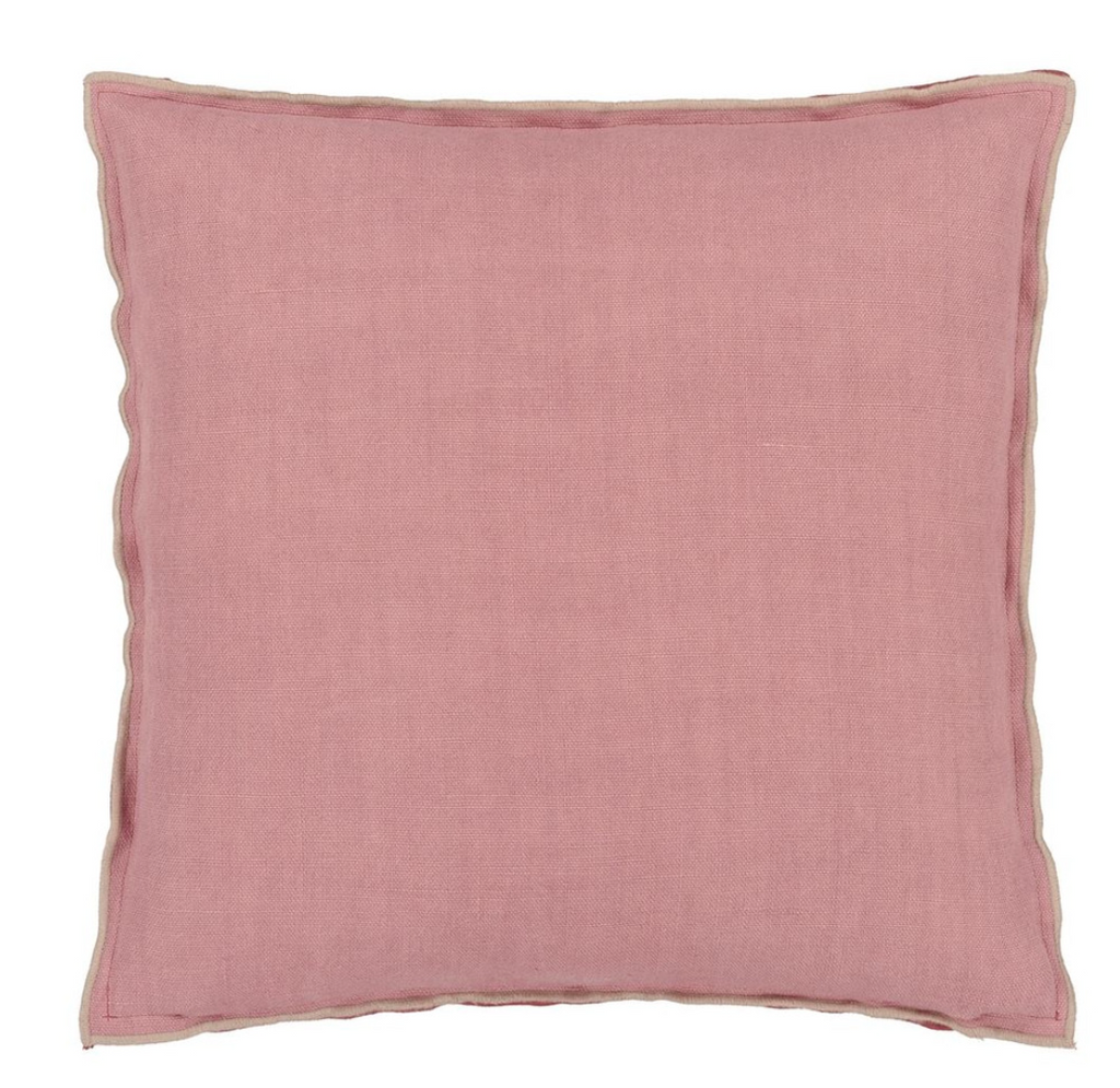 Lino Rose & Travertine Cushion