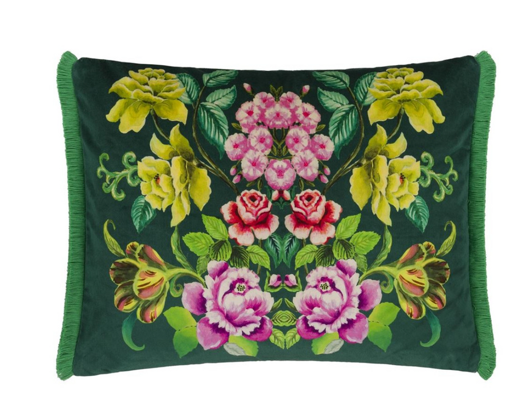 Eleonora Velours Viridian Cushion