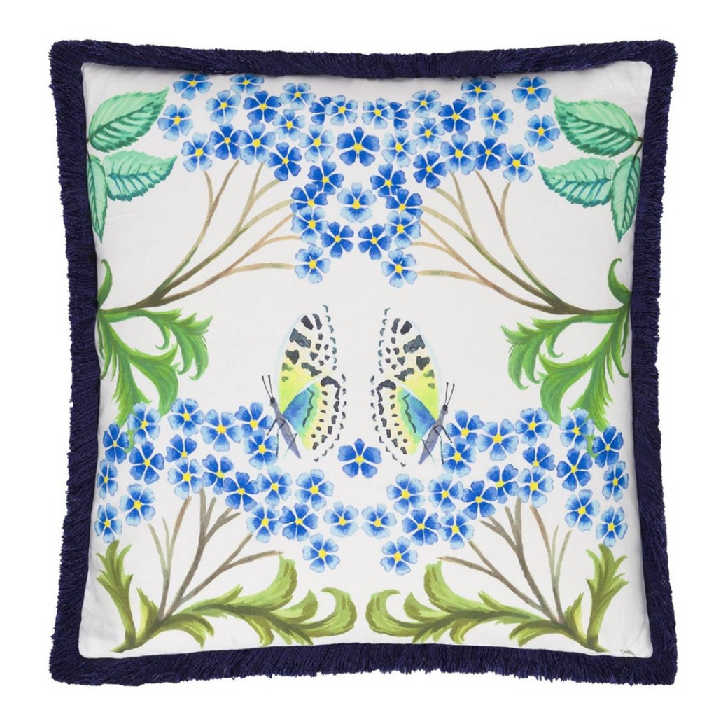 Eleonora Embroidered Cobalt Cushion