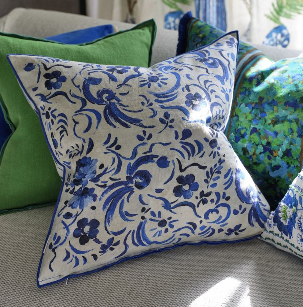 Kawana Linen Cobalt Cushion