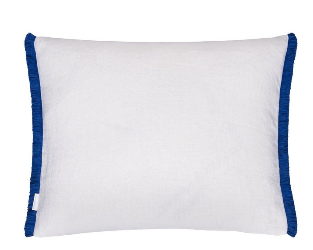 Isabel la Embroidered Cobalt Cushion